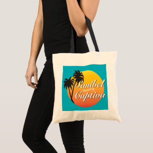 Sanibel Captiva Islands Florida Illustration Tragetasche