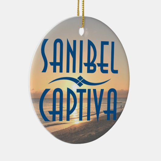 Sanibel Captiva Islands Florida Sunset Keramik Ornament (Rechts)