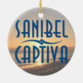 Sanibel Captiva Islands Florida Sunset Keramik Ornament (Hinten)