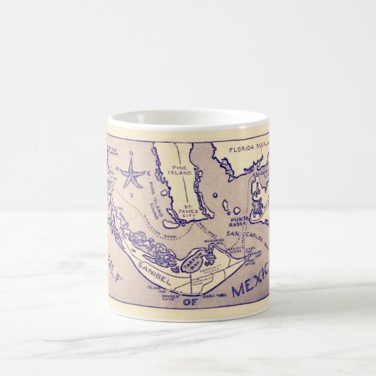 Sanibel Captival Map Tasse (Mittel)