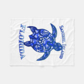 Sanibel Florida Vacation Tribal Turtle Fleecedecke (Vorderseite (Horizontal))