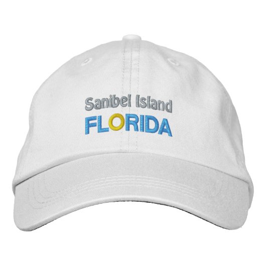 SANIBEL-INSEL BESTICKTE BASEBALLKAPPE (Vorderseite)