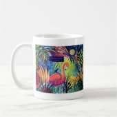 Sanibel Insel-Flamingo-Kunst Kaffeetasse (Links)