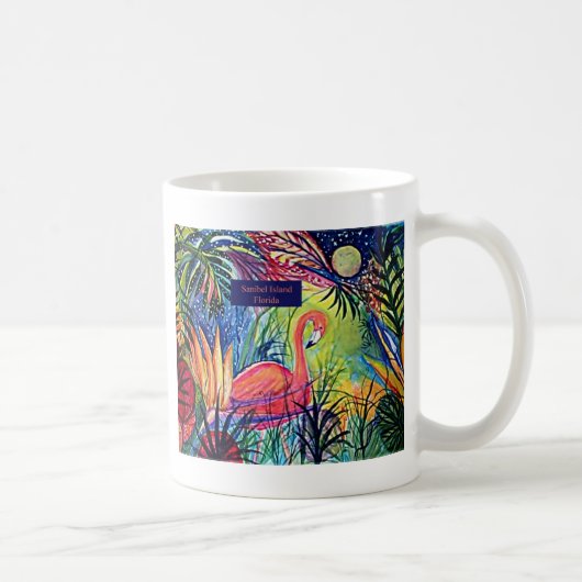Sanibel Insel-Flamingo-Kunst Kaffeetasse (Rechts)