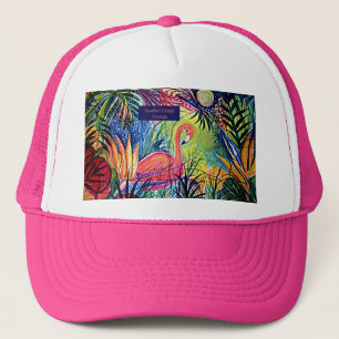 Sanibel Insel-Flamingo-Kunst Truckerkappe