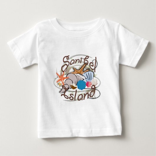 Sanibel Insel-Floridaseashellentwurf Baby T-shirt (Vorderseite)