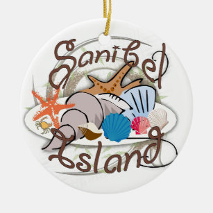Sanibel Insel-Floridaseashellentwurf Keramik Ornament