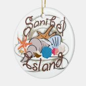Sanibel Insel-Floridaseashellentwurf Keramik Ornament (Links)