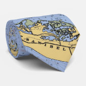 Sanibel Insel-Floridaseediagramm-Krawatte Krawatte (Gerollt)