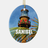 Sanibel Insel-Leuchtturm-Weihnachten Keramik Ornament (Rechts)