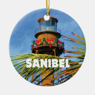 Sanibel Insel-Leuchtturm-Weihnachten Keramik Ornament