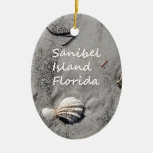 Sanibel Insel-Sand-Muscheln Keramik Ornament