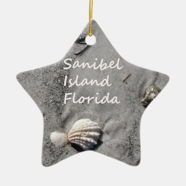 Sanibel Insel-Sand-Muscheln Keramikornament (Vorne)