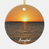 Sanibel Insel-Sonnenuntergang-Weihnachtsverzierung Keramik Ornament (Vorne)