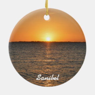 Sanibel Insel-Sonnenuntergang-Weihnachtsverzierung Keramik Ornament