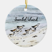Sanibel Inselandenken Weihnachtsverzierung Keramik Ornament (Vorne)