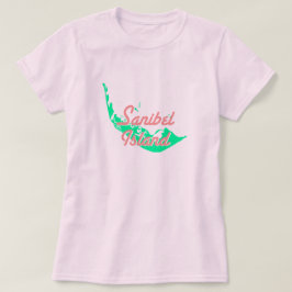 Sanibel Inselkarten-Konturentwurf T-Shirt