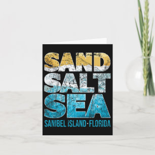 Sanibel Island Beach Florida Sand Salt Sea T Shirt Karte