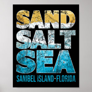 Sanibel Island Beach Florida Sand Salt Sea T Shirt Poster