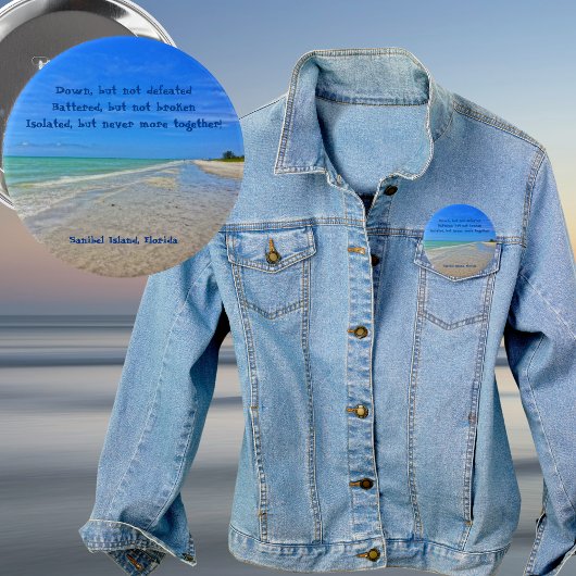 Sanibel Island Beach Florida Vor Hurrikan Ian Button