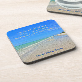 Sanibel Island Beach Florida Vor Hurrikan Ian Getränkeuntersetzer