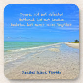 Sanibel Island Beach Florida Vor Hurrikan Ian Getränkeuntersetzer (Vorderseite)