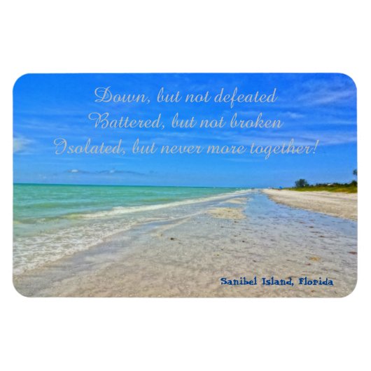 Sanibel Island Beach Florida Vor Hurrikan Ian Magnet (Horizontal)