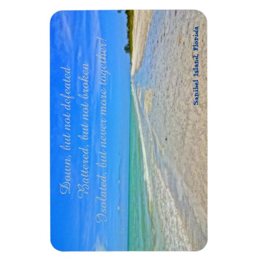Sanibel Island Beach Florida Vor Hurrikan Ian Magnet (Vertikal)