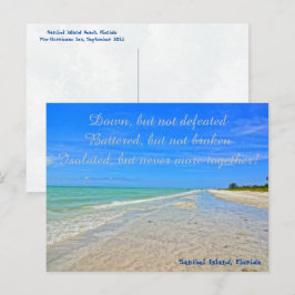 Sanibel Island Beach Florida Vor Hurrikan Ian Postkarte