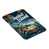 Sanibel Island Beach Vintag Magnet (Rechte Seite)