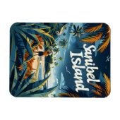 Sanibel Island Beach Vintag Magnet (Horizontal)