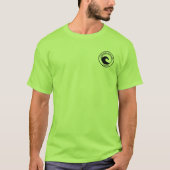 Sanibel Island Black Ocean Wave Circle Design T-Shirt (Vorderseite)