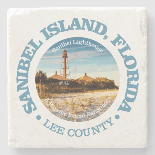 Sanibel Island (C) Steinuntersetzer (Vorderseite)