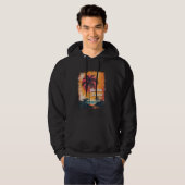 Sanibel Island FL Florida Palm Trees Sunset Beach Hoodie (Vorne ganz)