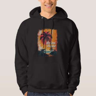 Sanibel Island FL Florida Palm Trees Sunset Beach Hoodie