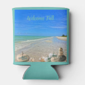 Sanibel Island Florida Beach mit Fall Pumpkins Dosenkühler (Rückseite)