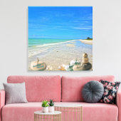 Sanibel Island Florida Beach mit Fall Pumpkins Leinwanddruck (Insitu (Wohnzimmer))