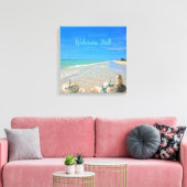 Sanibel Island Florida Beach mit Fall Pumpkins Leinwanddruck (Insitu (Wohnzimmer))