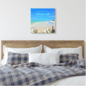 Sanibel Island Florida Beach mit Fall Pumpkins Leinwanddruck (Insitu (Schlafzimmer))