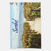 Sanibel Island Florida Beach Ocean Geschirrtuch (Vertikal)