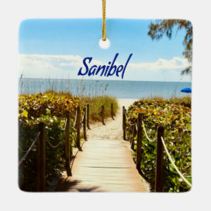 Sanibel Island Florida Beach Ocean Keramikornament