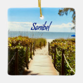 Sanibel Island Florida Beach Ocean Keramikornament (Vorderseite)