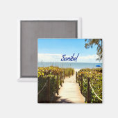 Sanibel Island Florida Beach Ocean Magnet (Vorderseite/Rückseite)