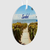 Sanibel Island Florida Beach Ocean Ornament (Vorderseite)