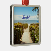 Sanibel Island Florida Beach Ocean Ornament Aus Metall (Rechts)