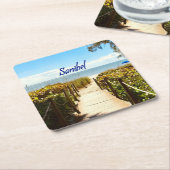 Sanibel Island Florida Beach Ocean Rechteckiger Pappuntersetzer (angewinkelt)