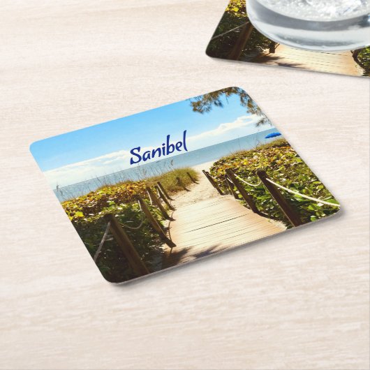 Sanibel Island Florida Beach Ocean Rechteckiger Pappuntersetzer (angewinkelt)