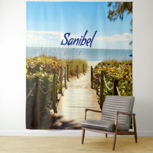 Sanibel Island Florida Beach Ocean Wandteppich