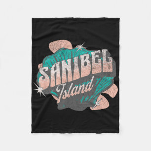 Sanibel Island Florida Beach Vintag Fleecedecke