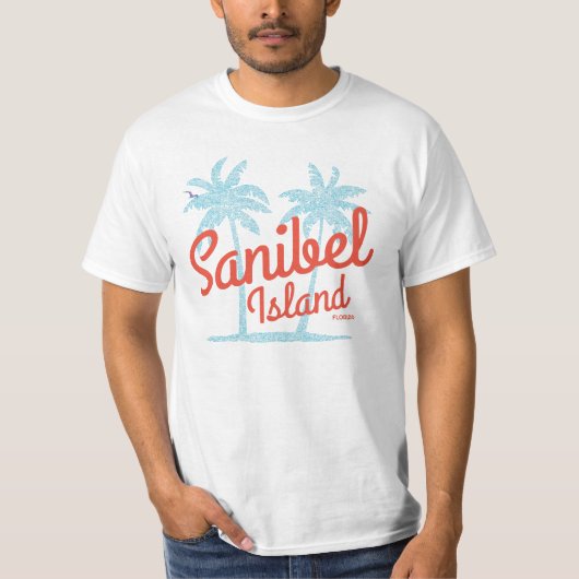 Sanibel Island Florida Coral Ocean Souvenir T-Shirt (Vorderseite)